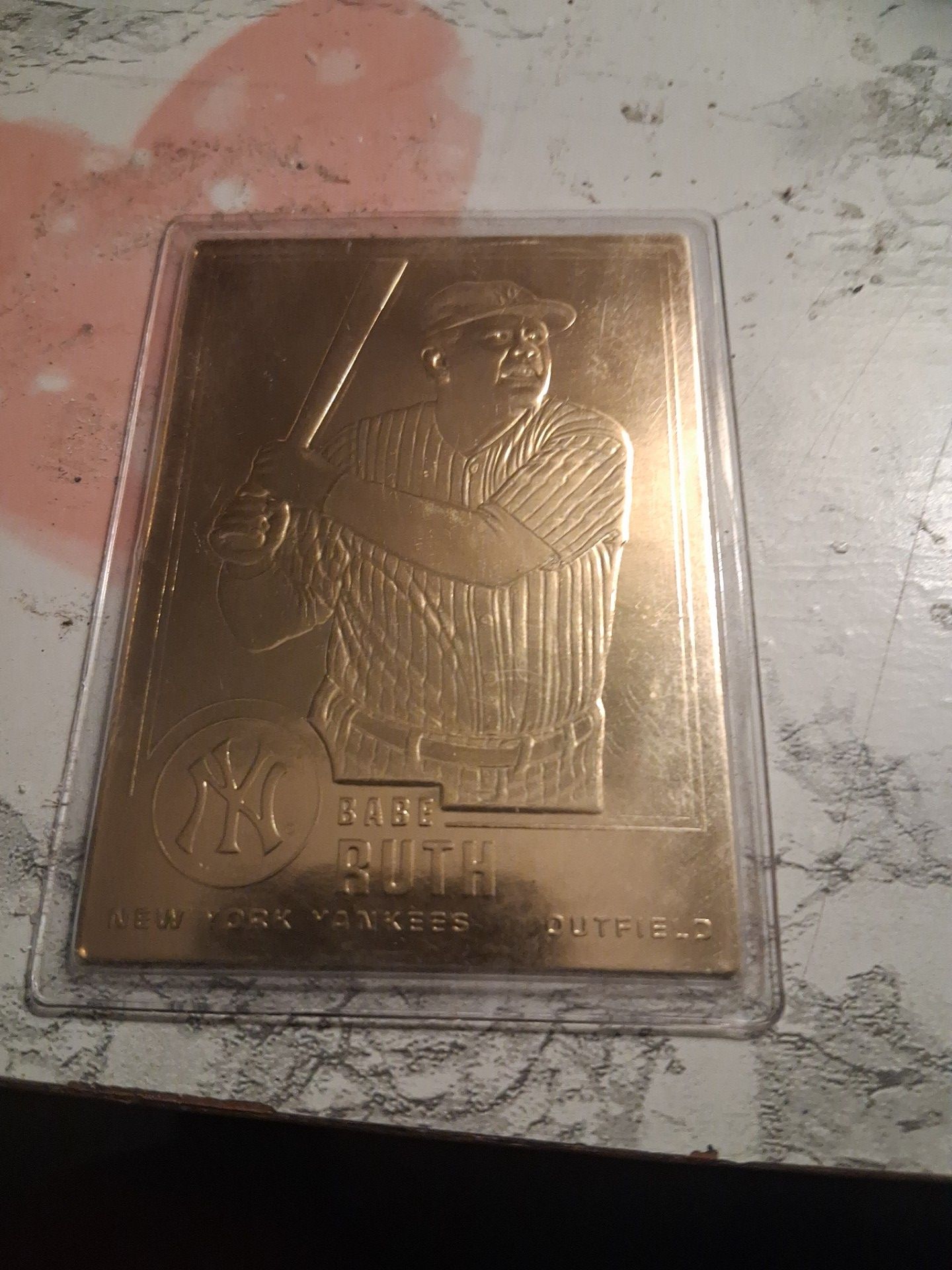 Gold baseball card