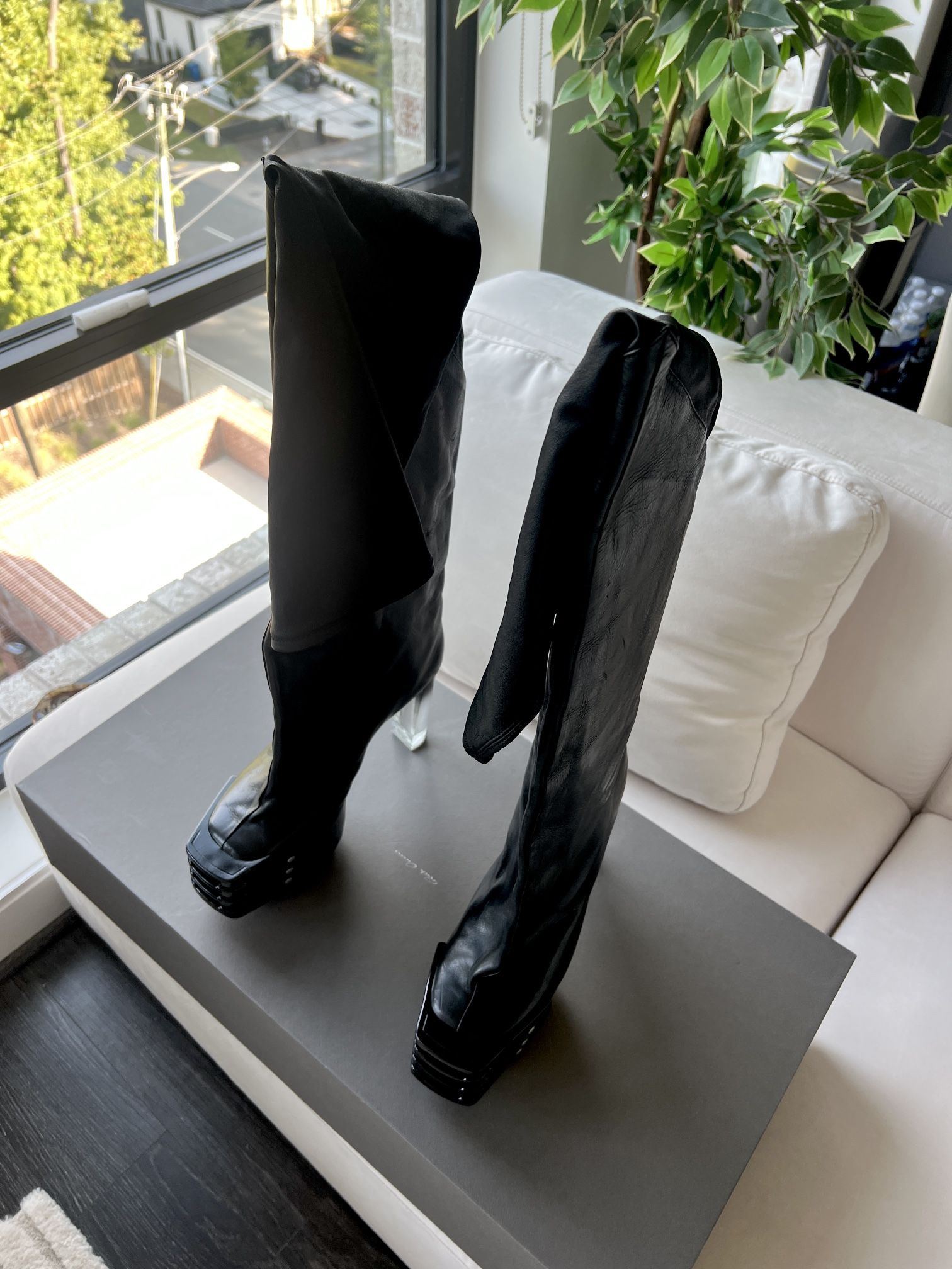 Rick Owens Flare Boots Brand 