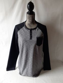 Ocean current women's black/gray long sleeve top size XL
