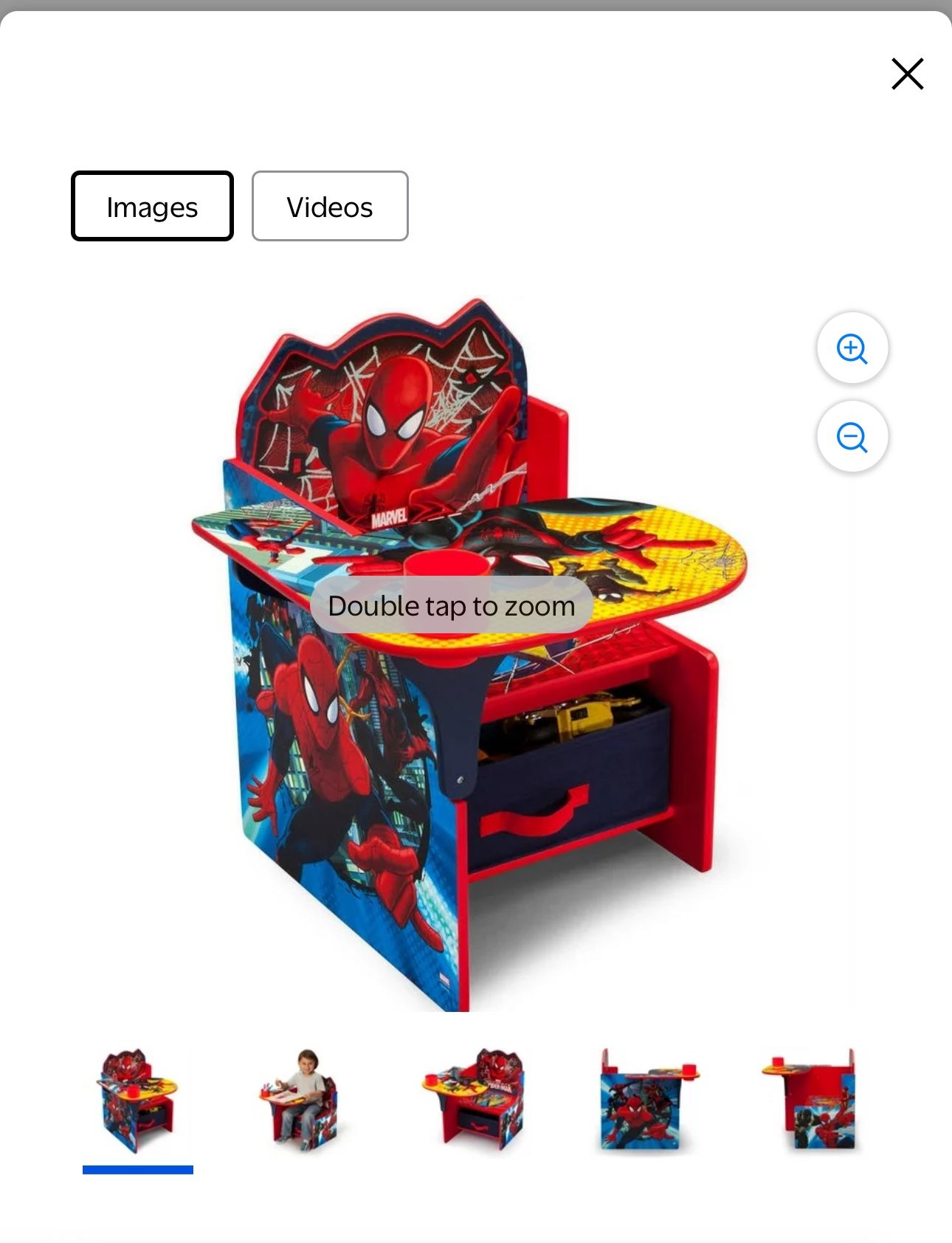 Spider-Man Chair Desk With Storage Bin