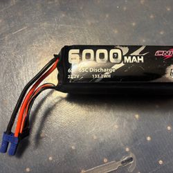 6S Lipo RC Battery CNHL Black Series 22.2V 6000mAh 65C EC5 Plug