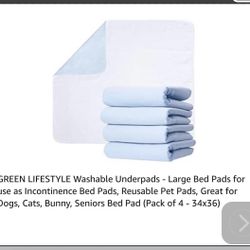 6 Washable Large Bed Pads 34X36
