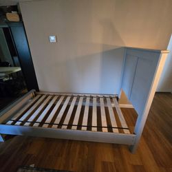  Grey Twin Bed  Frame W/headboard and drawer 