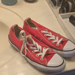 Red Converse All Star Canvas Sneakers