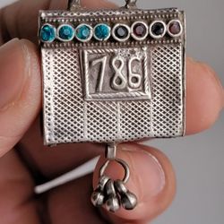 Vintage Box pendant sterling silver 925 