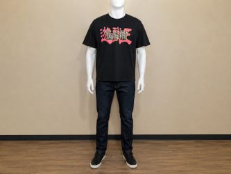 Yu-Gi-Oh! Japanese Kanji Logo Graphic T-Shirt Black