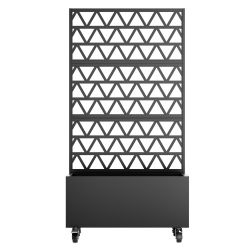 Metal Planter Box with Trellis Raised Garden Bed - 72.05"x35.83"x16.14", Trellis Privacy Screen for Climbing Plants, Vegetables, Vines(Assembly Requir