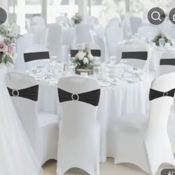 100pcs Spandex Chair Sashes Bands