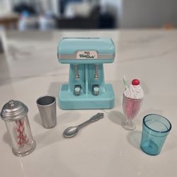 Our Generation Retro Make a Milkshake Set. It is a toy accessory for 18-inch dolls