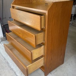 Wooden Changing Table With 4 Drawers 