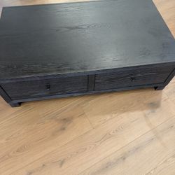 Black Coffee Table 4 Drawers(55x32) High 17