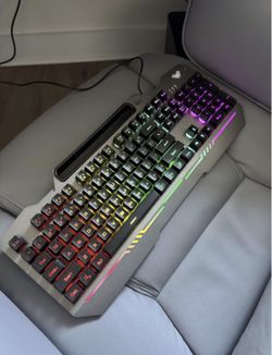 Aluminum LED Backlit Wired Gaming Keyboard
