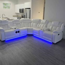 Power Recliner Sectional Sofa 