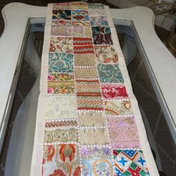 Vintage Patchwork Table Runner 16x60