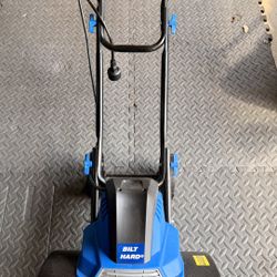 BILT HARD Corded Electric Cultivator Blue Black Metal Plastic Garden Tool