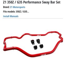 Z1 350Z / G35 Performance Sway Bar Set