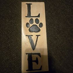 Handmade Paw Love Sign