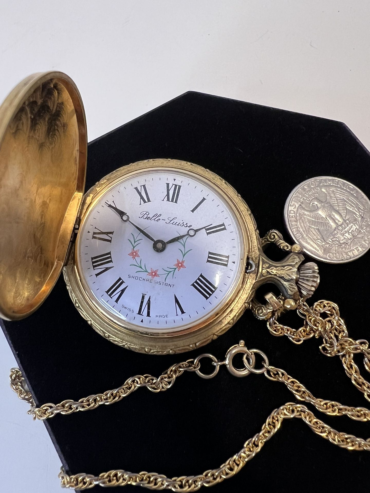 Vintage Belle Luisse Pocket Watch. Hand Wind Mechanical Movement. Swiss Made.