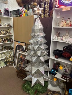 Mexican Folk Art Punched Tin Christmas Tree