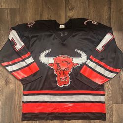 WWE Vintage The Rock Peoples Champ WWF Wrestling Hockey Jersey 46 Medium Black