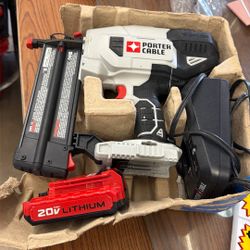Porter Cable 18 GA Brand Nailer Battery And Charger Included