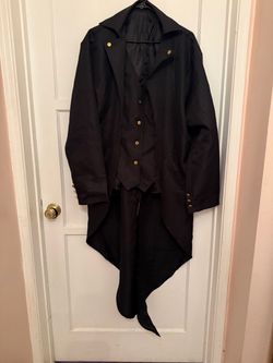 Men’s xxl Black Tailcoat with Gold Buttons