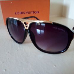 Gold Louis Vuitton Evidence Sunglasses 