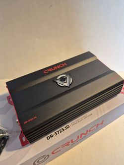 CRUNCH 3725 WATTS MONOBLOCK 1 OHM STABLE BUILT IN CROSSOVER WITH BASS CONTROL CAR AMPLIFIER