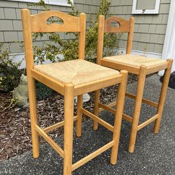 Pair Of Danish Mid Century Modern Barstools