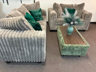 2 Pc Sofa and Loveseat Mocha