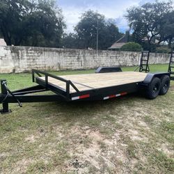 Brand New 7 X 20 Equipment Trailer Has A One-Year Factory Warranty Title On Hand Located Orlando, Florida