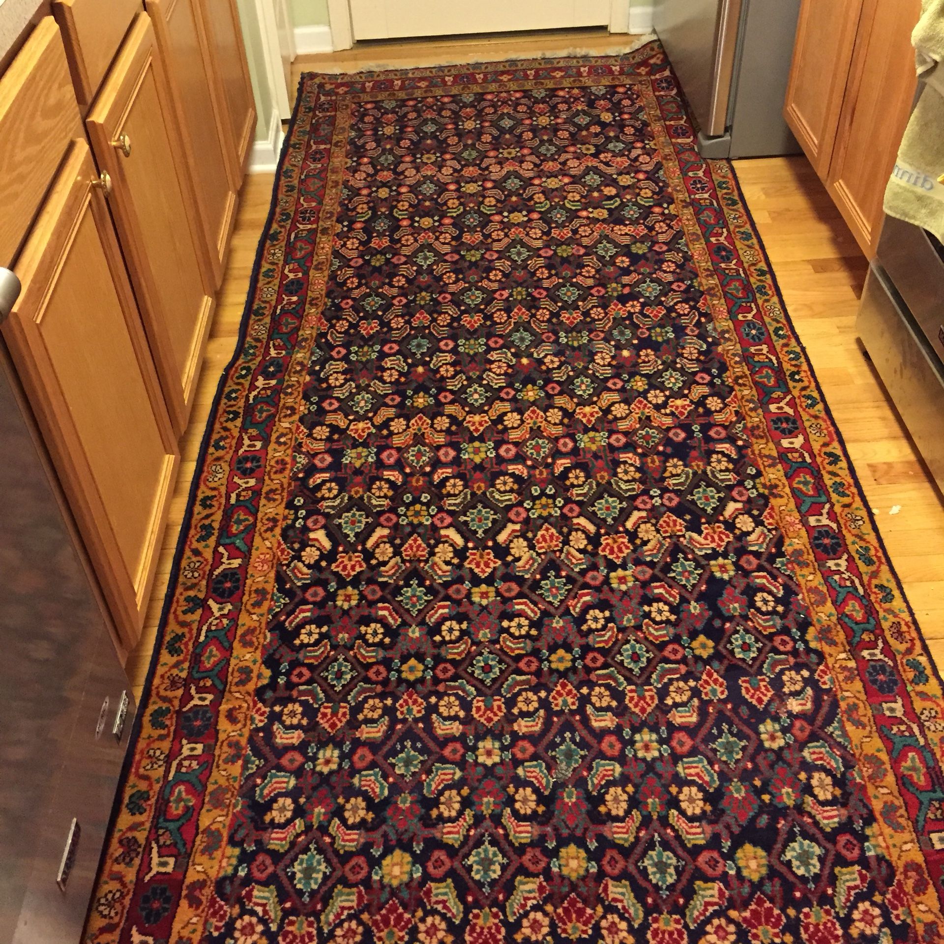 Gorgeous genuine persian rug Hamadan mahali runner