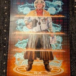 Back To The Future Doc Brown BTTF Trilogy Artwork Poster