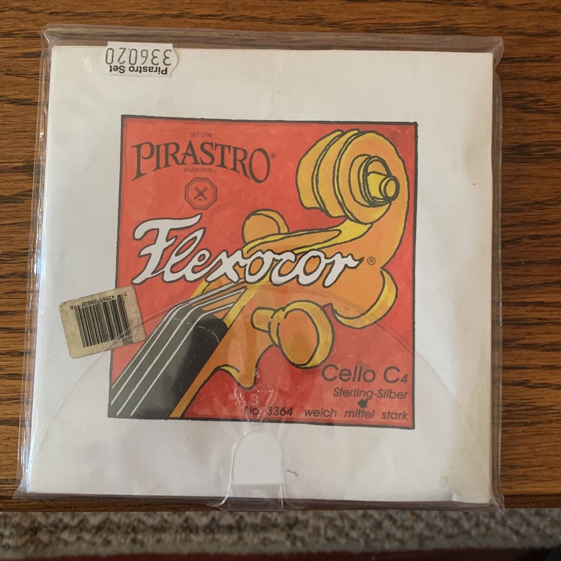 Pirastro Flexocor 4/4 Cello string Set New