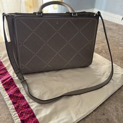 Tory Burch Gray Quilted Women's Bag