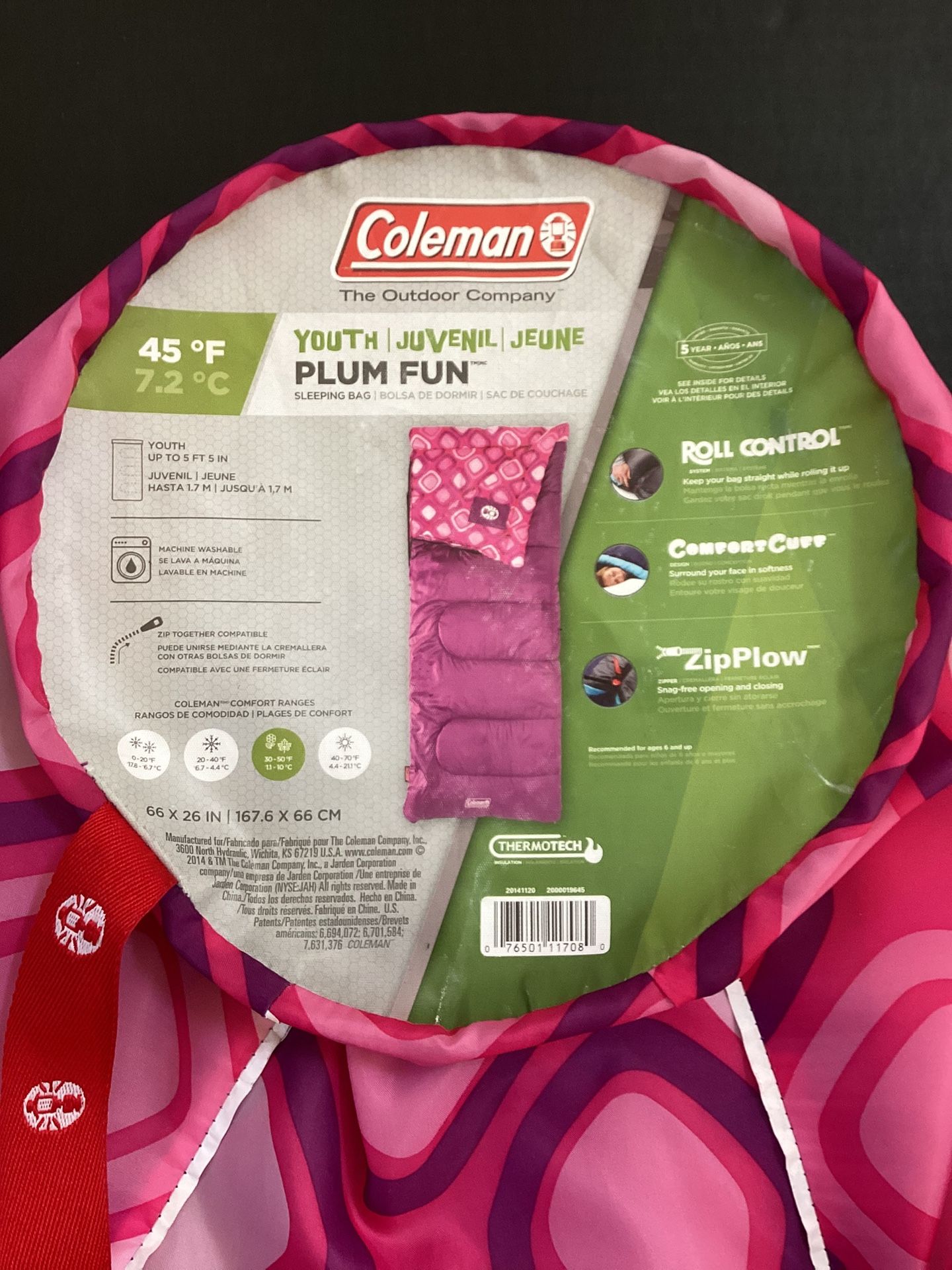 Coleman Youth Sleeping Bag, Up to 5’5”