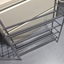 4 TIER RETRACTABLE METAL SHOE RACK