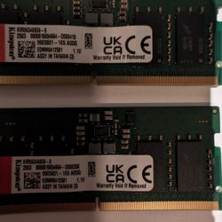 KINGSTON RAM MODULES DDR5 5600 SODIMM LAPTOP MINI PC COMPATIBLE