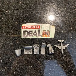 Monopoly DEAL 6 Tokens Pieces Pewters