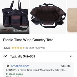 New Wine And Cheese Tote Set