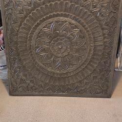 Large Wall Rustic Wood Carving Decor
