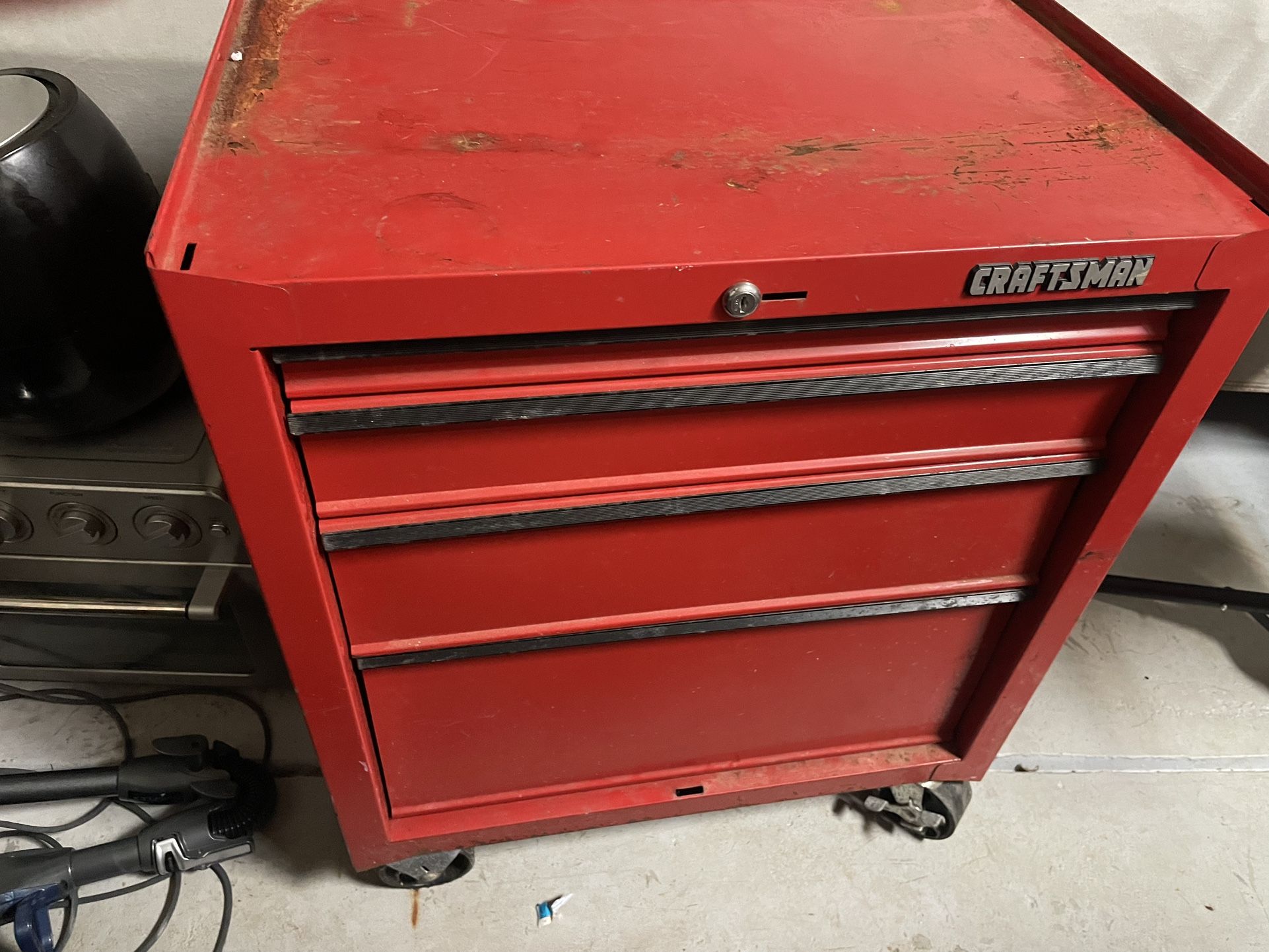 Craftsman 4 Drawer Tool Box And 2 Air Fryer , Mr Coffee Machine