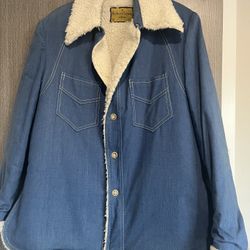 Vintage Robert Lewis Women’s Denim And Sherpa Jacket Size 40 (L)