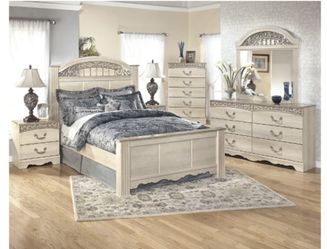 Ashley Catalina Queen Poster Bed Frame APK-B196-QRB