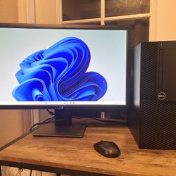 Dell 3050 Windows 11 Wifi PC & 24” Monitor