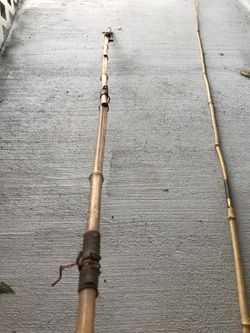 Antique bamboo fishing poles