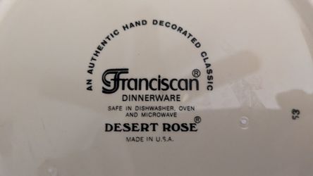 Franciscan Desert Rose China Collection 