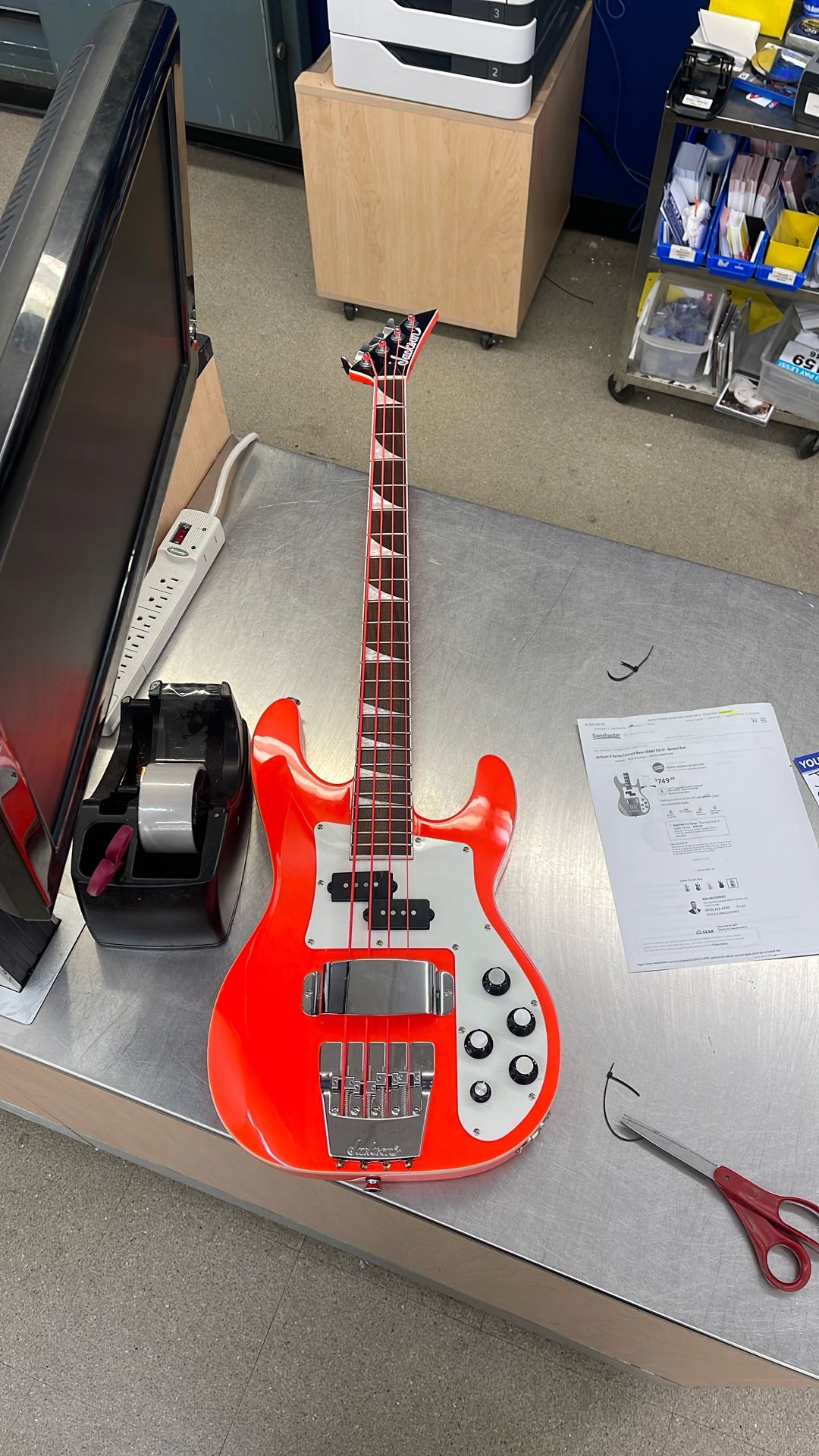 Jackson X Series Rocket Red Bass