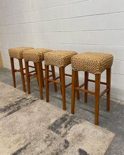 Pottery Barn Seagrass Bar Stools