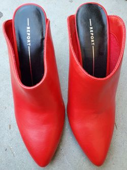 Brand New Report Hills, Slip On Red Shoes. Size 6 1/2